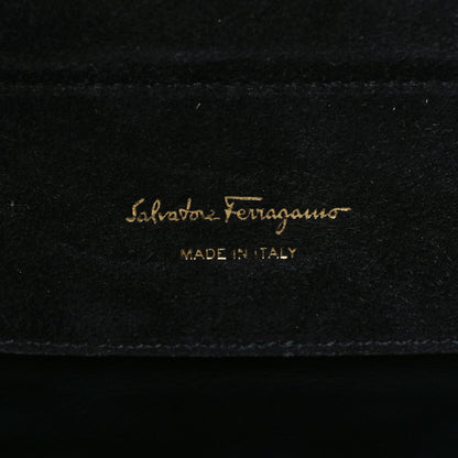 Salvatore Ferragamo Calfskin Quilted Gancini Shoulder Bag Black 6 of 9