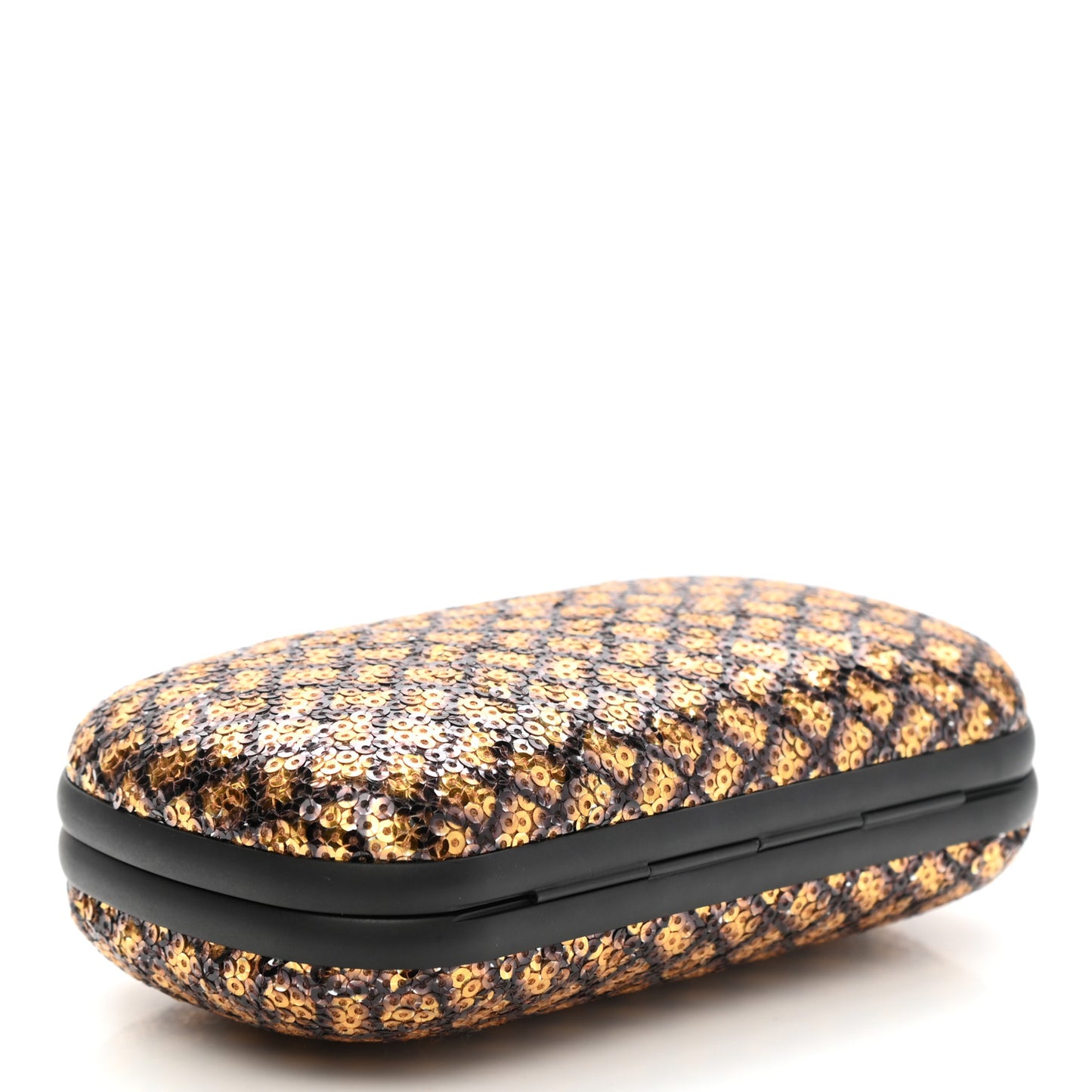 Metallic Paillettes Sequin Intrecciato Knot Clutch