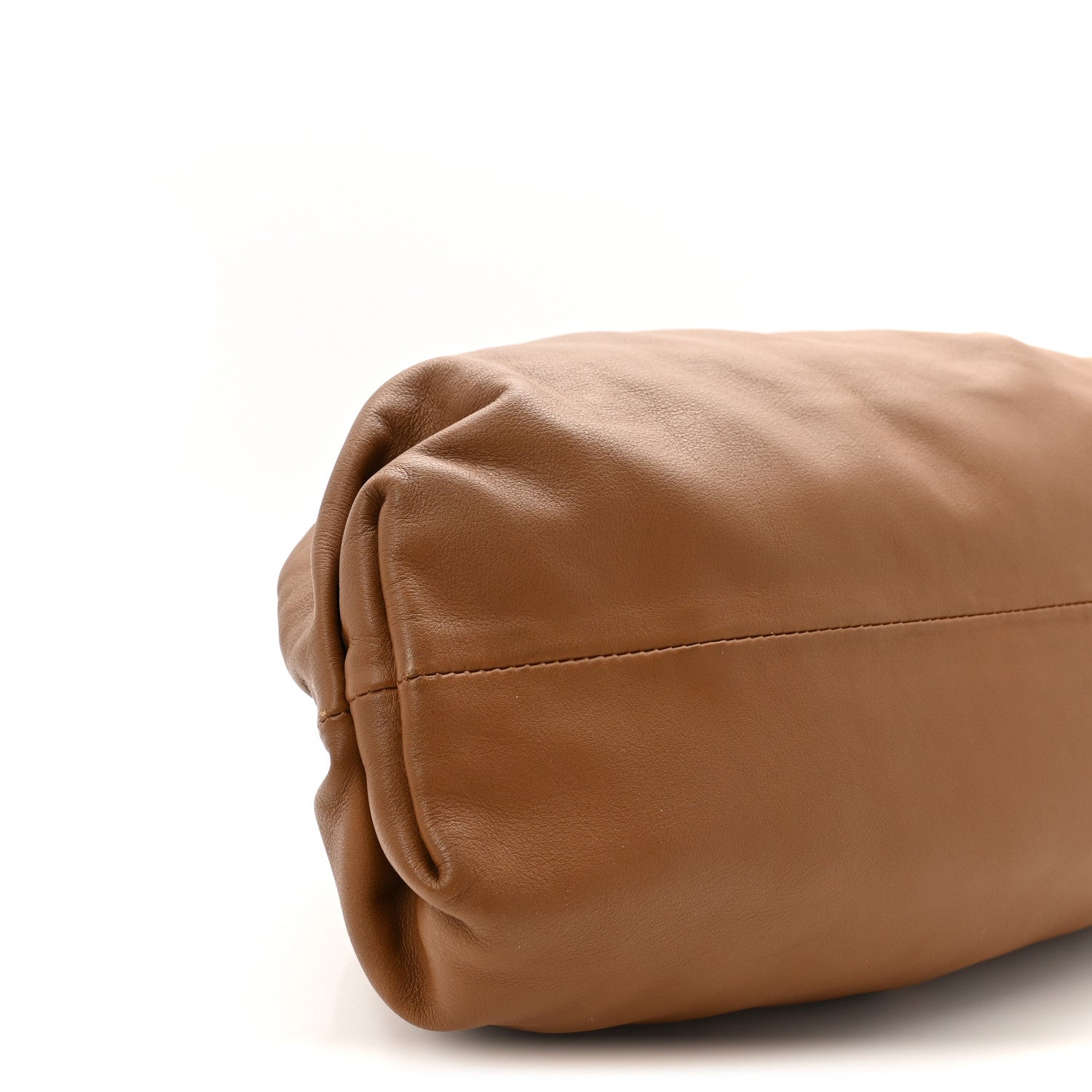 Bottega Veneta Smooth Butter Calf The Pouch Oversized Clutch Teak 7 of 8