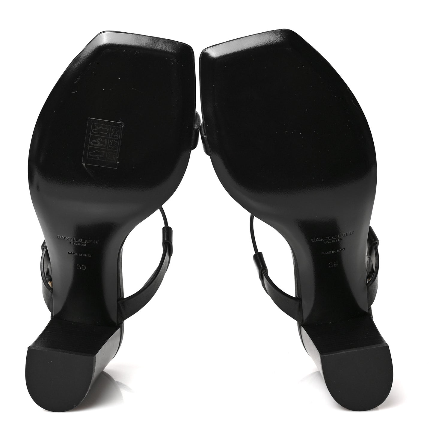 Calfskin Cassandra Sandals 39 Black