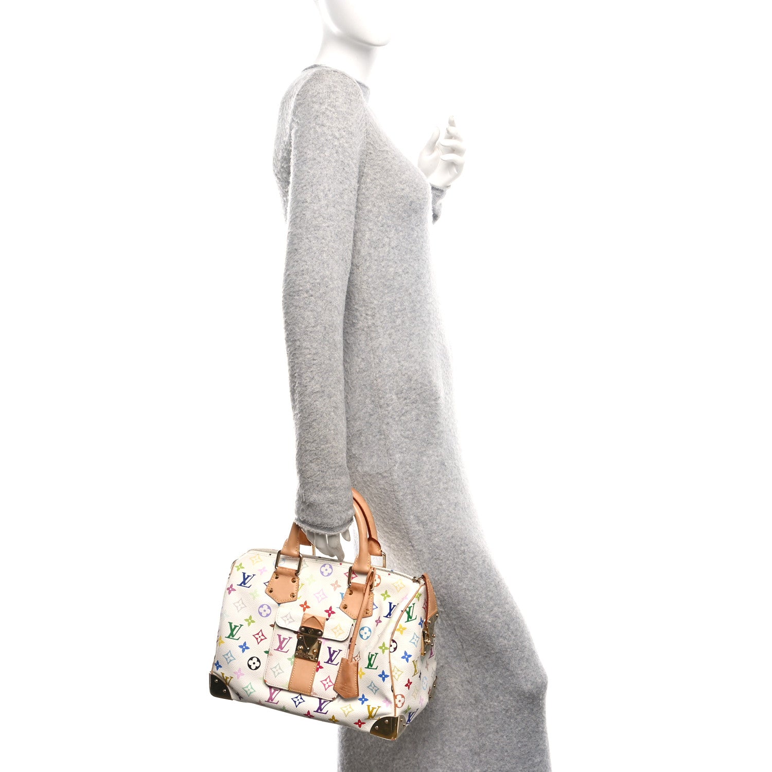 Louis Vuitton Monogram Multicolor Speedy 30 White 2 of 9