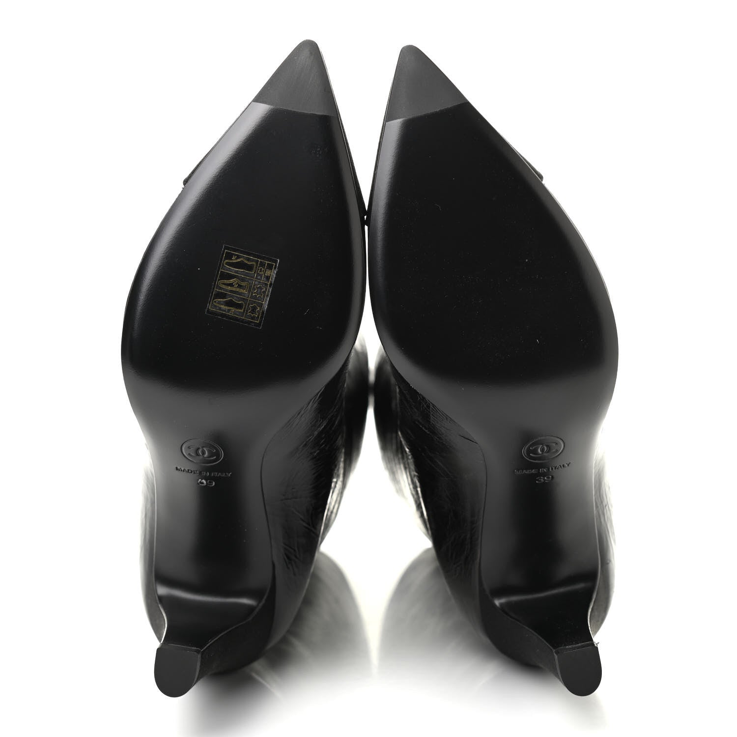 Chanel Crumpled Calfskin Grosgrain Gabrielle Cap Toe Short Boots 39 Black 5 of 8