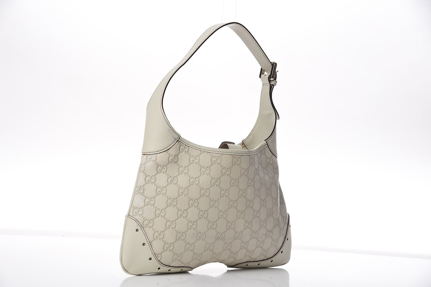 Gucci Guccissima Punch Hobo Off White 3 of 20
