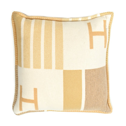 Hermes Wool Cashmere Avalon Vibration Pillow PM Tisane 2 of 3