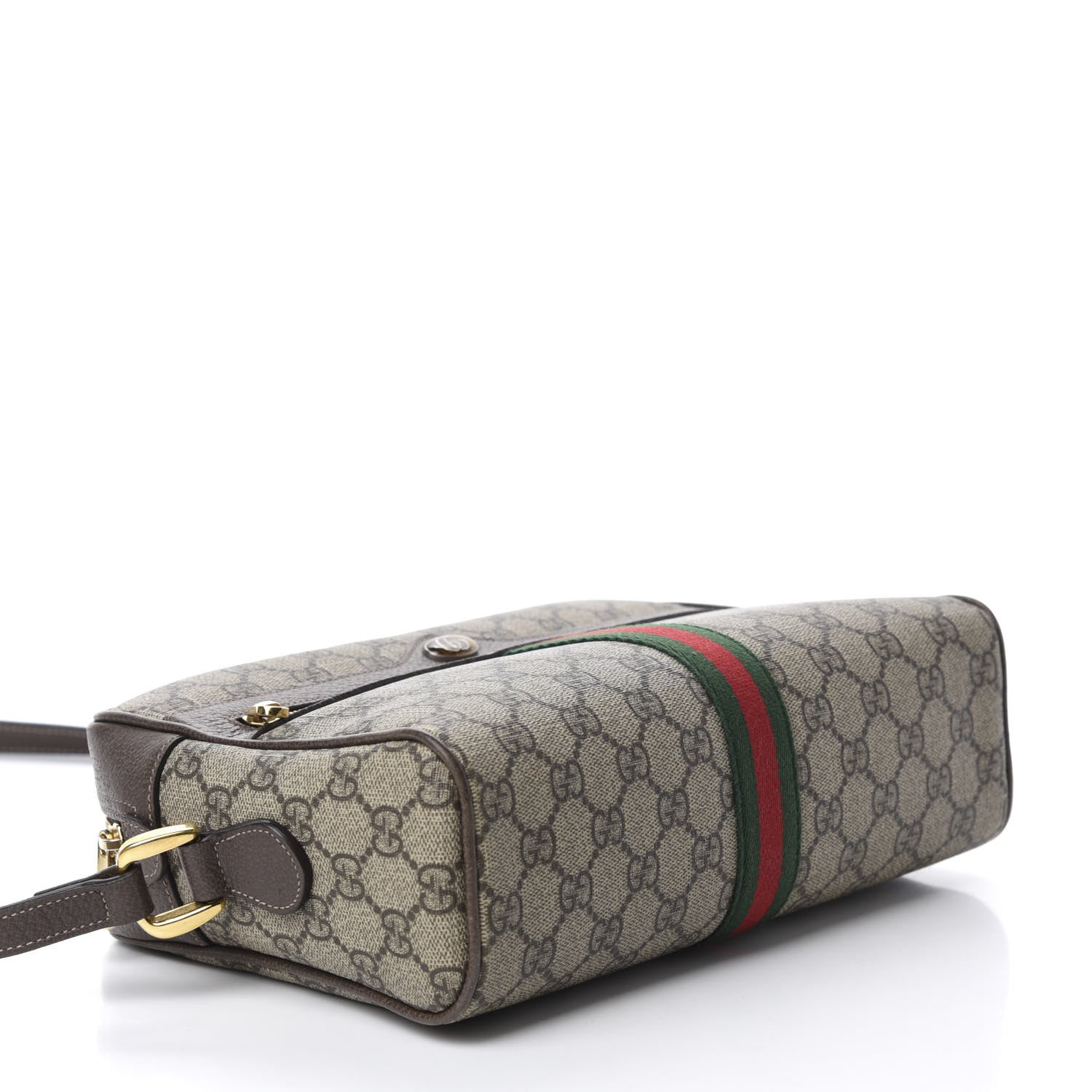 Gucci GG Supreme Monogram Web Small Ophidia Shoulder Bag Brown 4 of 14
