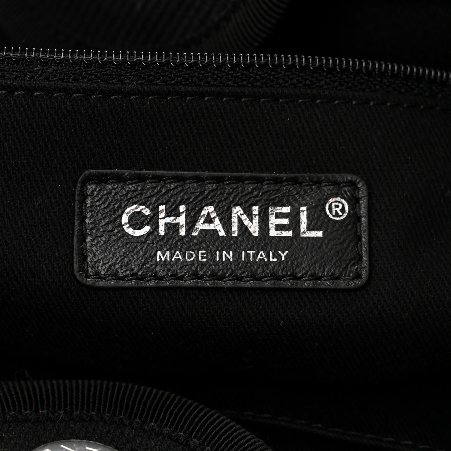 Canvas Pearl Medium Deauville Tote Black