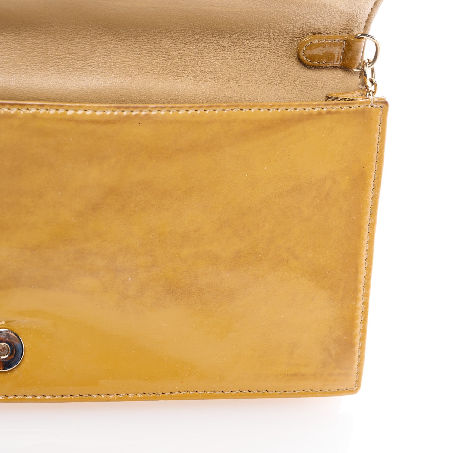 Christian Dior Patent Cannage Lady Dior Convertible Clutch Beige 9 of 12