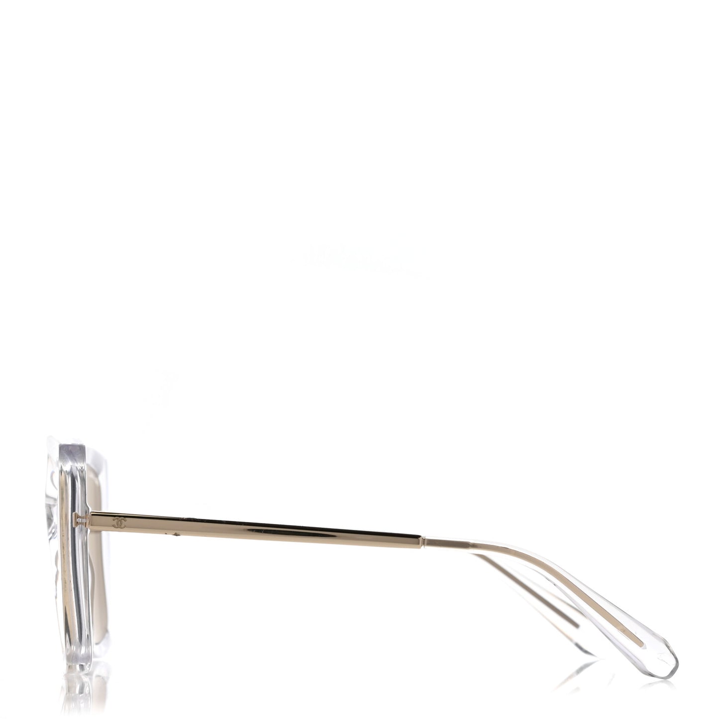 18K White Gold Mirror Square Sunglasses 6051 Gold