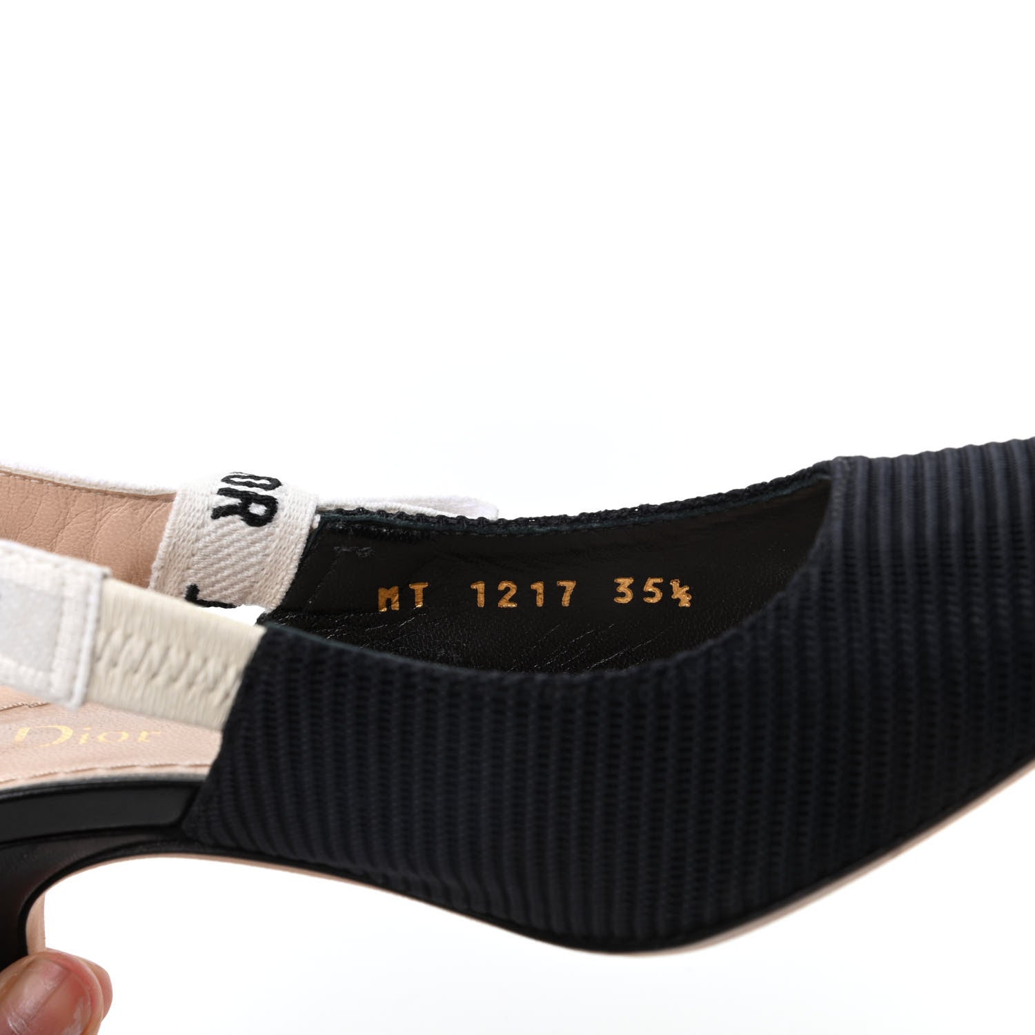 Christian Dior Technical Canvas Ribbon J Adior Slingback 65mm Pumps 35.5 Black 8 of 11