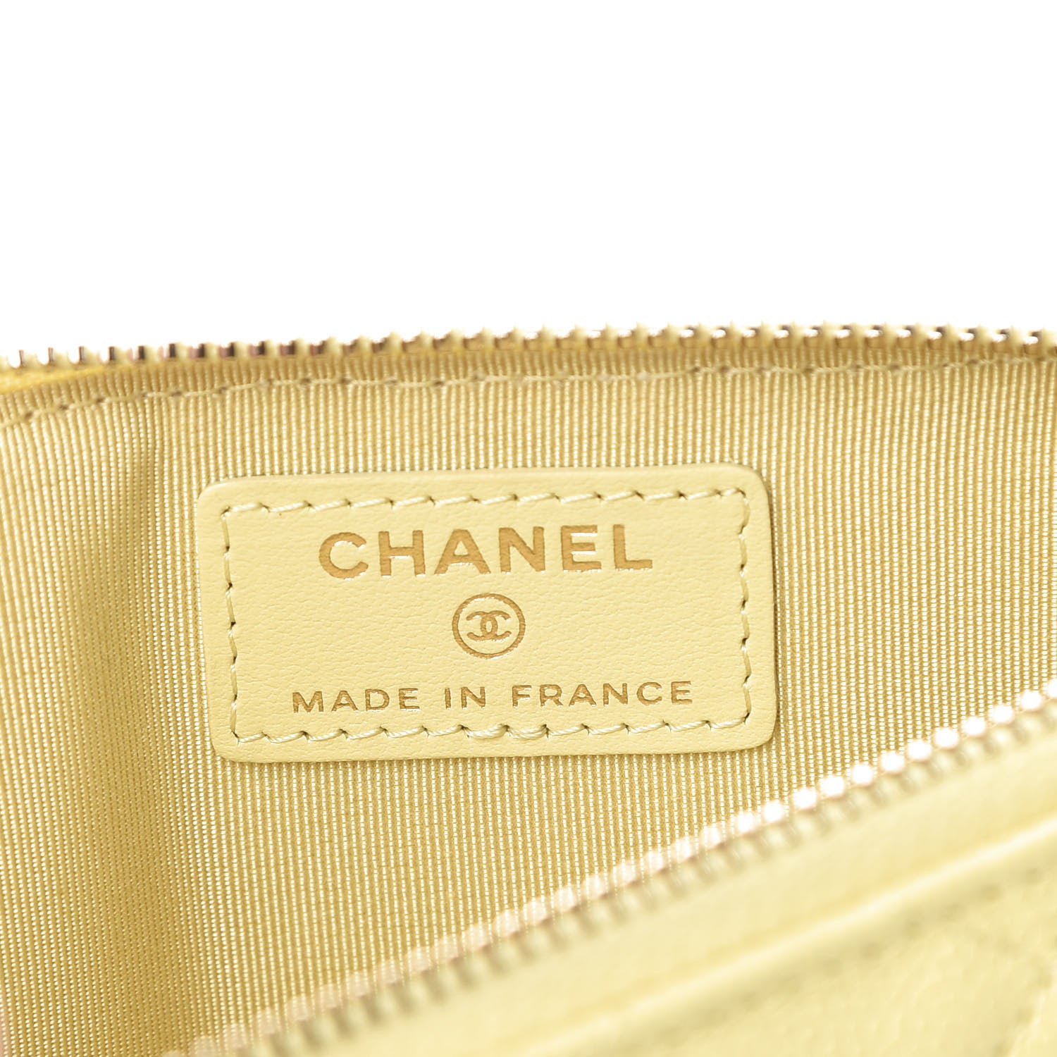 Chanel Iridescent Caviar Quilted Classic iPhone Pouch Yellow 6 of 8