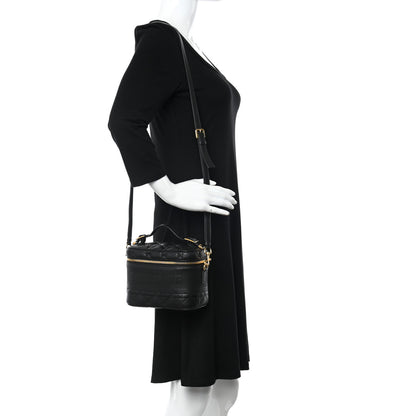 Christian Dior Lambskin Cannage Small Diortravel Vanity Case Black 2 of 19