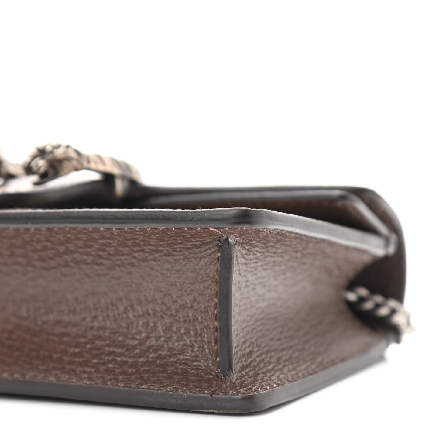 Monogram Jumbo GG Textured Dollar Calfskin Super Mini Dionysus Shoulder Bag Camel Ebony New Acero