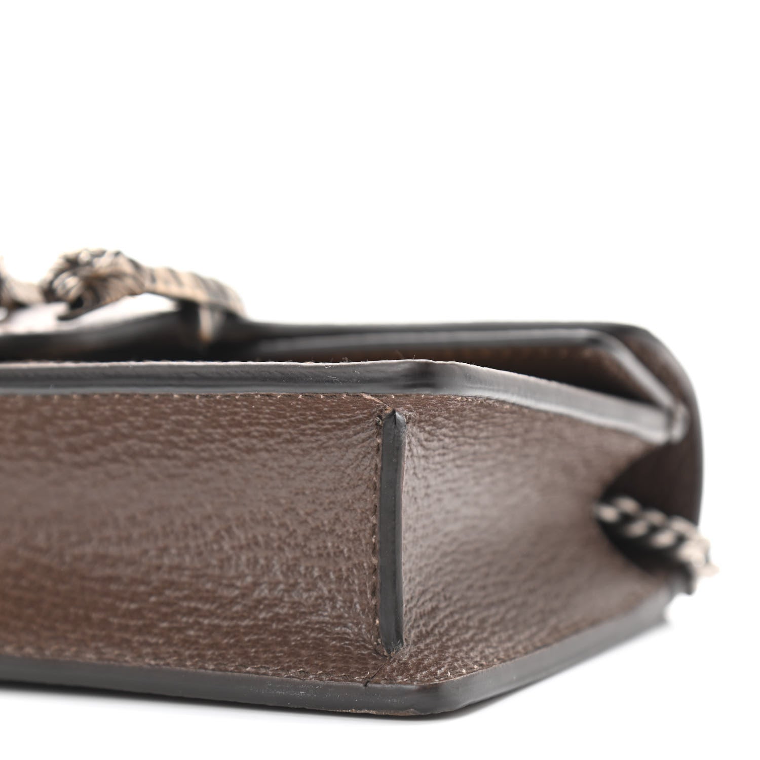 Gucci Monogram Jumbo GG Textured Dollar Calfskin Super Mini Dionysus Shoulder Bag Camel Ebony New Acero 7 of 8