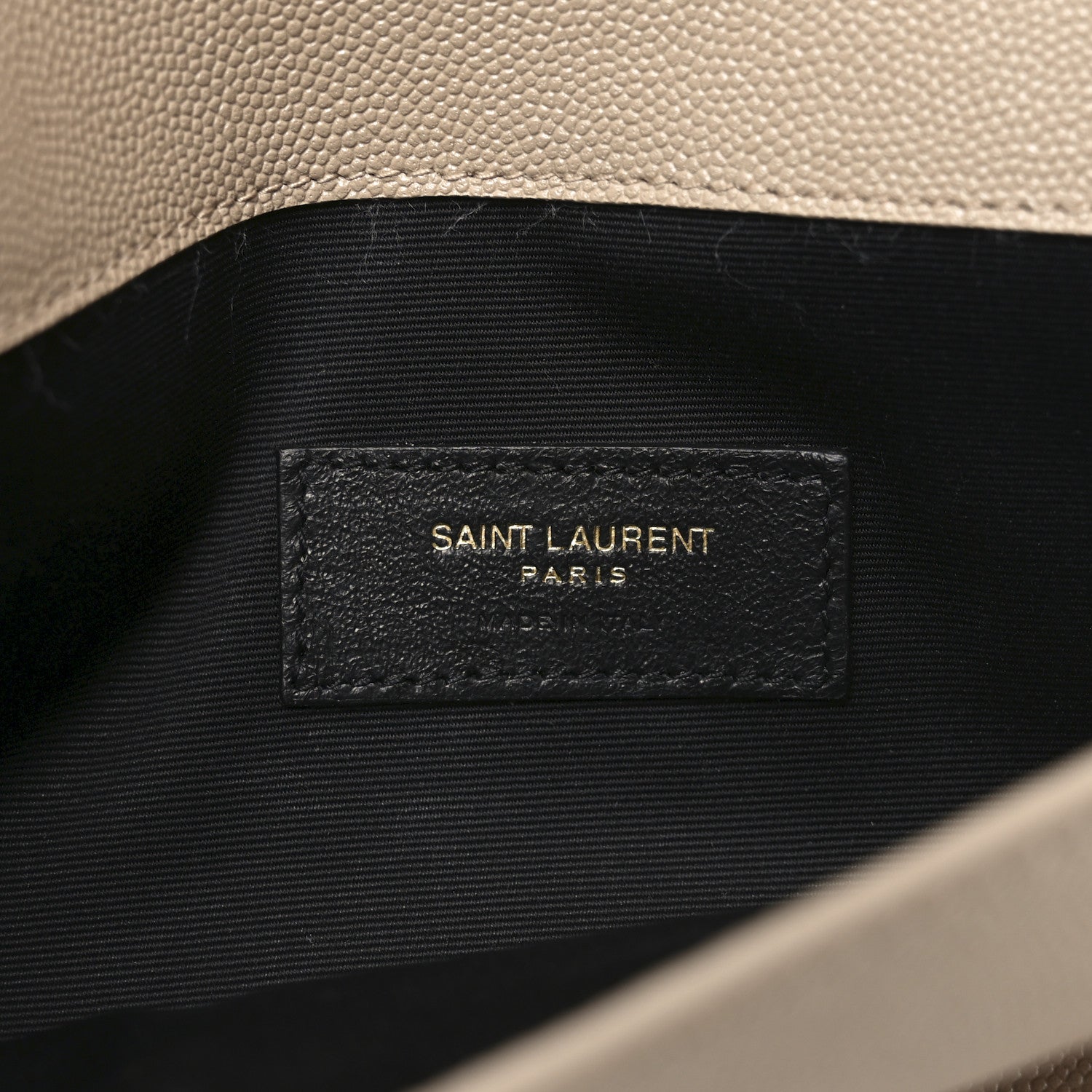 Saint Laurent Grain De Poudre Uptown Pouch Dark Beige 6 of 7