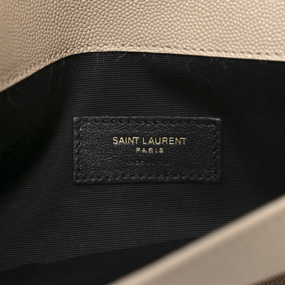 Saint Laurent Grain De Poudre Uptown Pouch Dark Beige 6 of 7