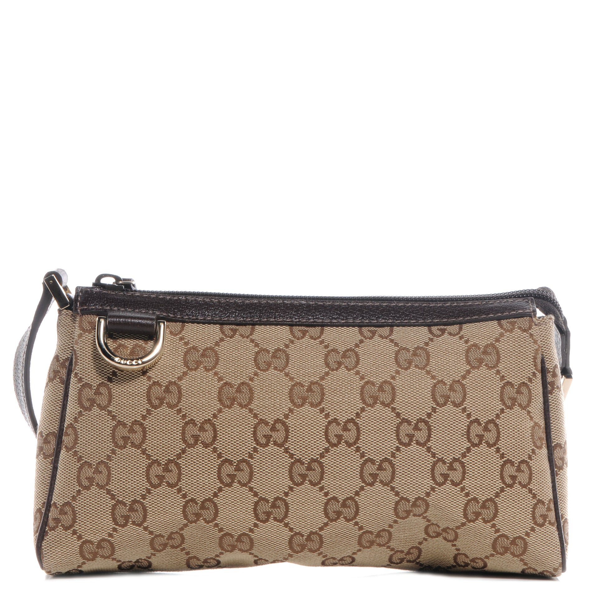 Gucci Monogram D Ring Pochette Brown 1 of 8