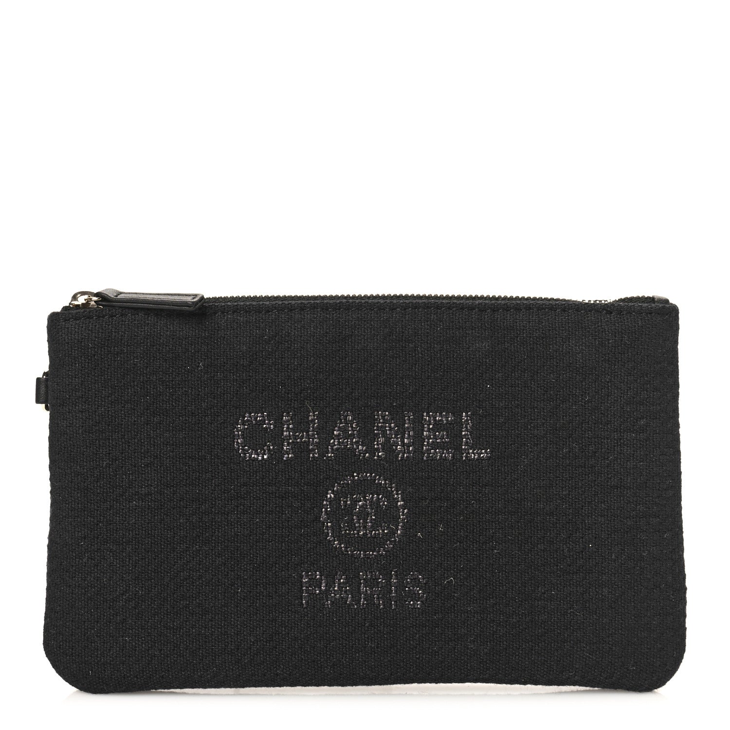 Chanel Mixed Fibers Small Deauville Pouch Black 1 of 7