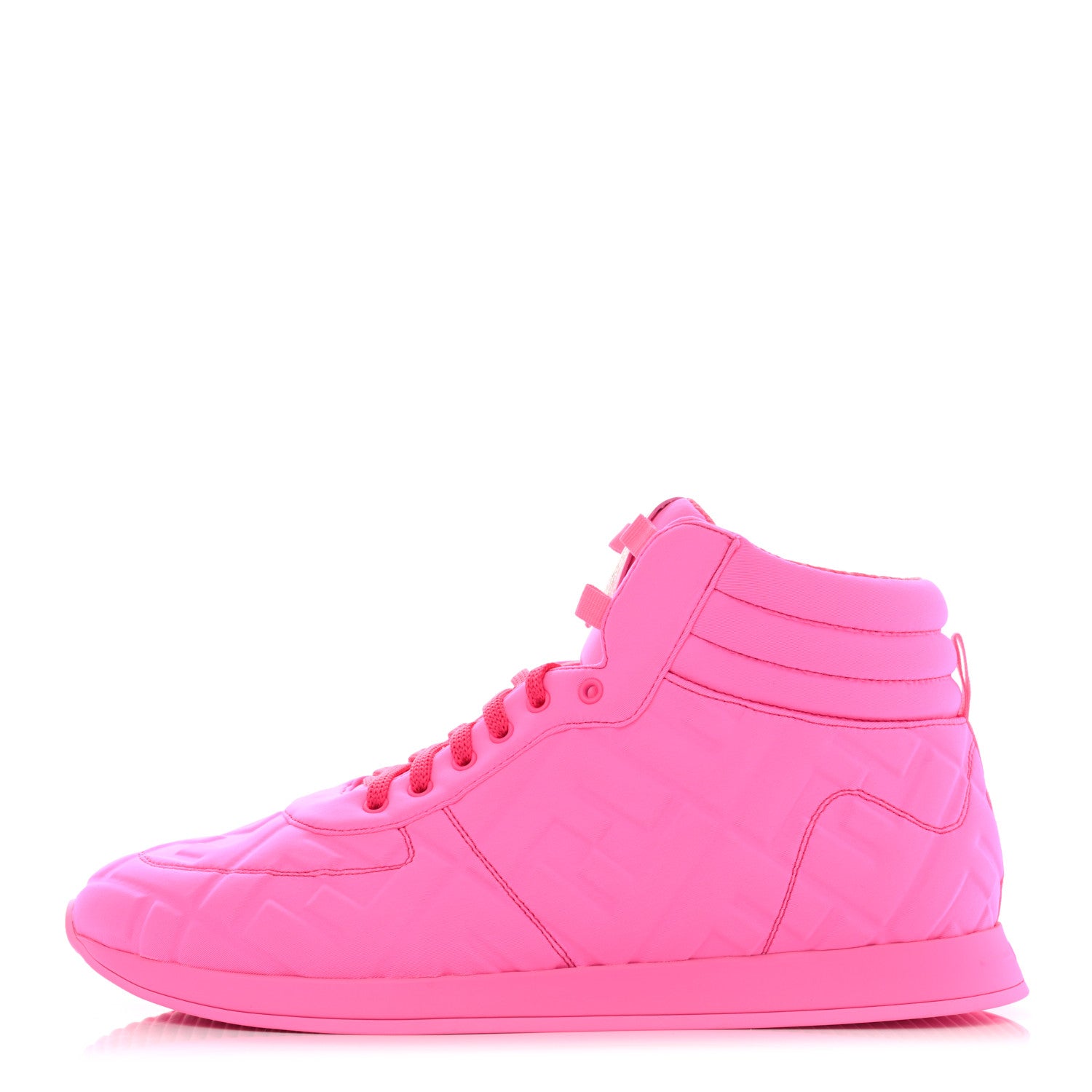 Fendi X NICKI MINAJ Lycra Macro FF Embossed Prints On High Top Sneakers 40 Pink 1 of 8