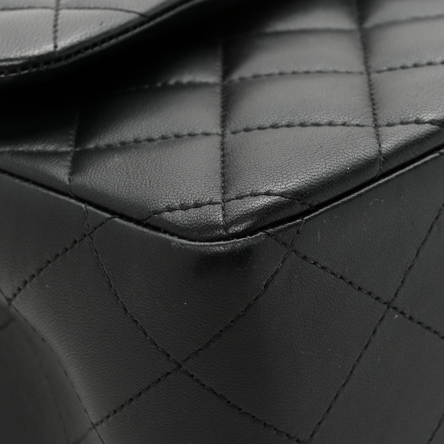 Chanel Lambskin Quilted Jumbo Double Flap Black 16 of 21