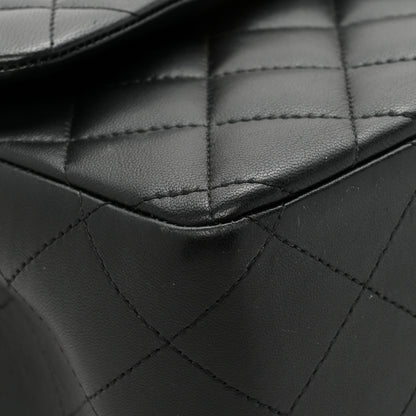 Chanel Lambskin Quilted Jumbo Double Flap Black 16 of 21