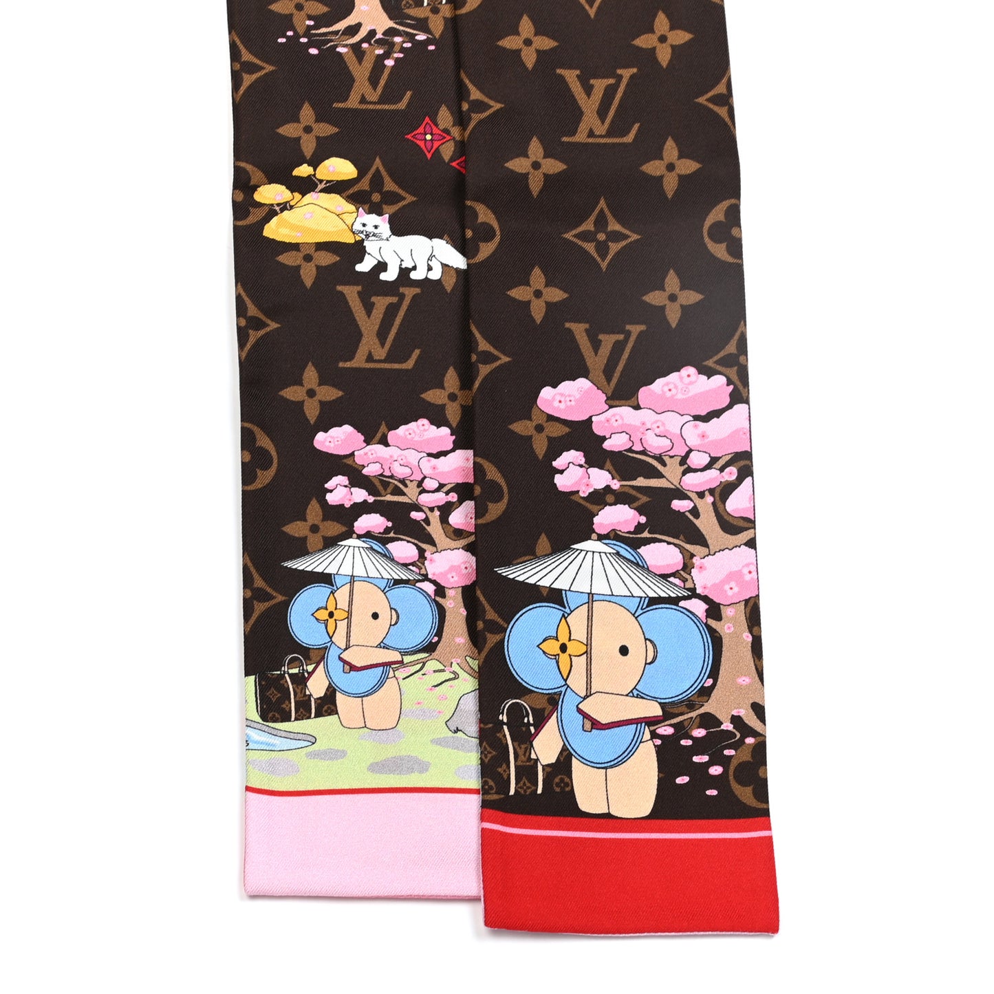 Silk Monogram 2021 Christmas Animation Japanese Garden Bandeau Marron