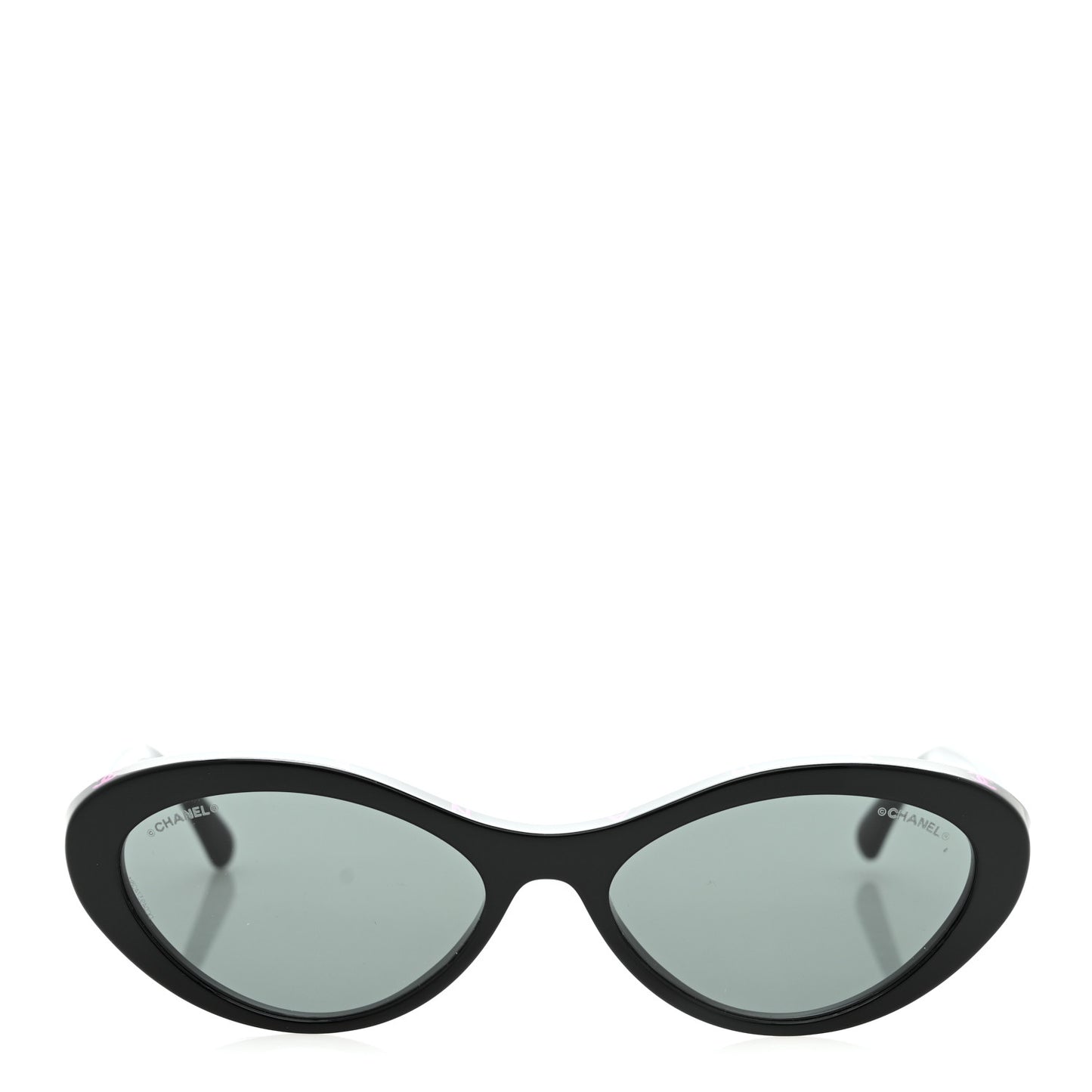 Acetate Oval Sunglasses 5416 Black Pink