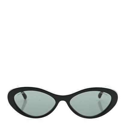 Chanel Acetate Oval Sunglasses 5416 Black Pink 2 of 8