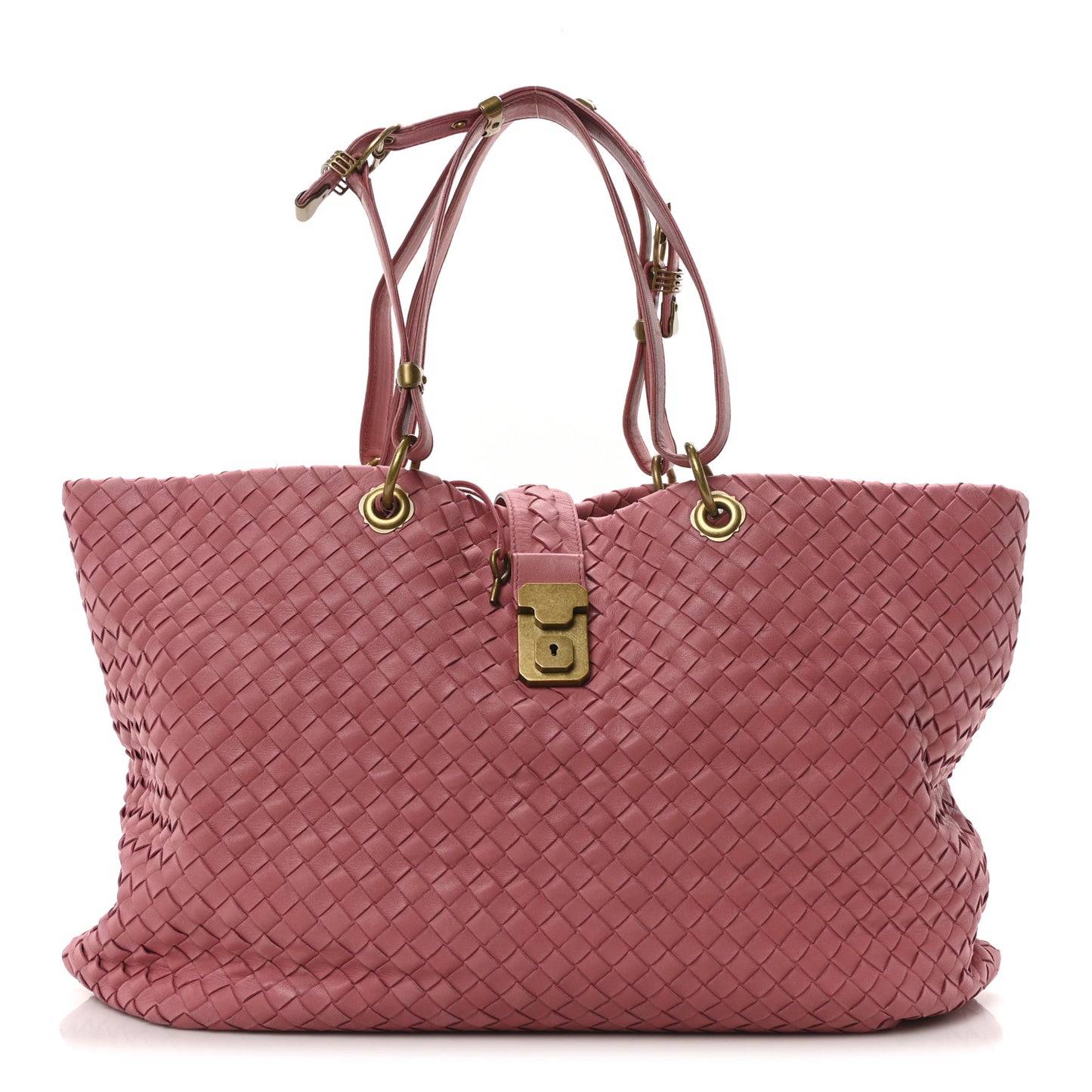 Nappa Intrecciato Large Capri Tote Quarzo