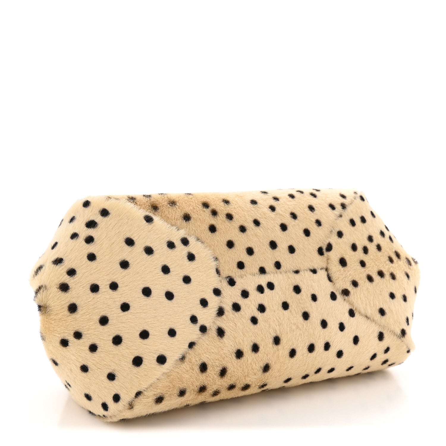 Chanel Pony Hair Cheetah Print Pretty CC Clutch With Strap Light Beige Black 4 of 11
