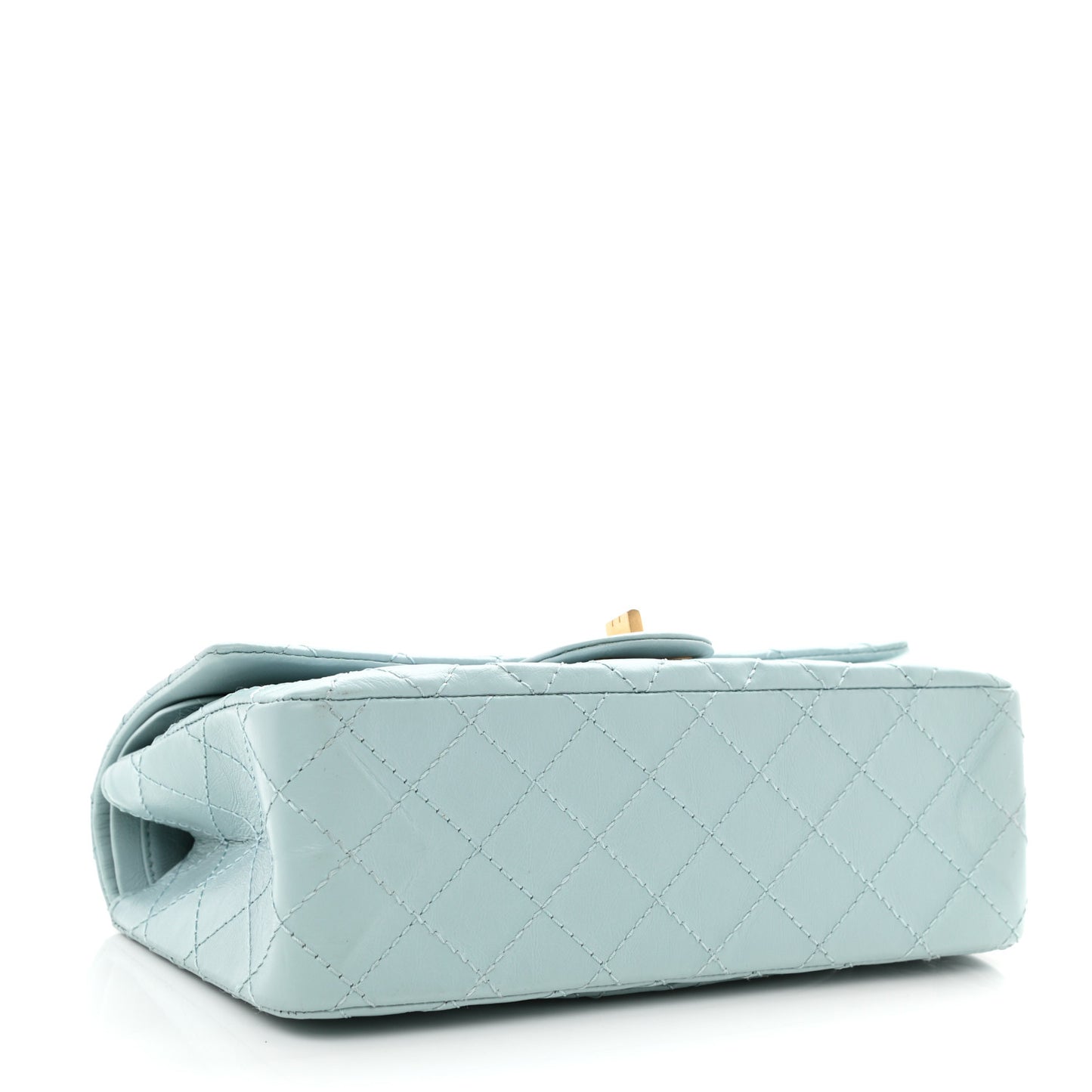 Aged Calfskin Quilted 2.55 Reissue 225 Flap Light Blue