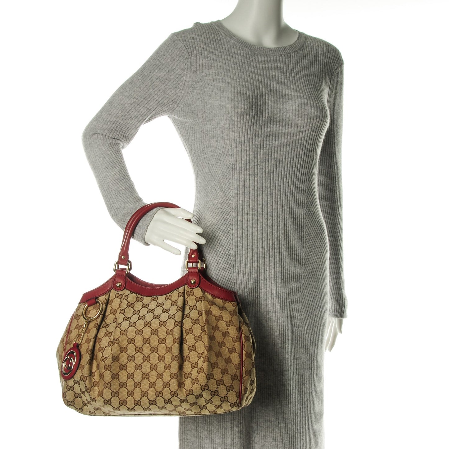 Monogram Medium Sukey Tote Dark Red