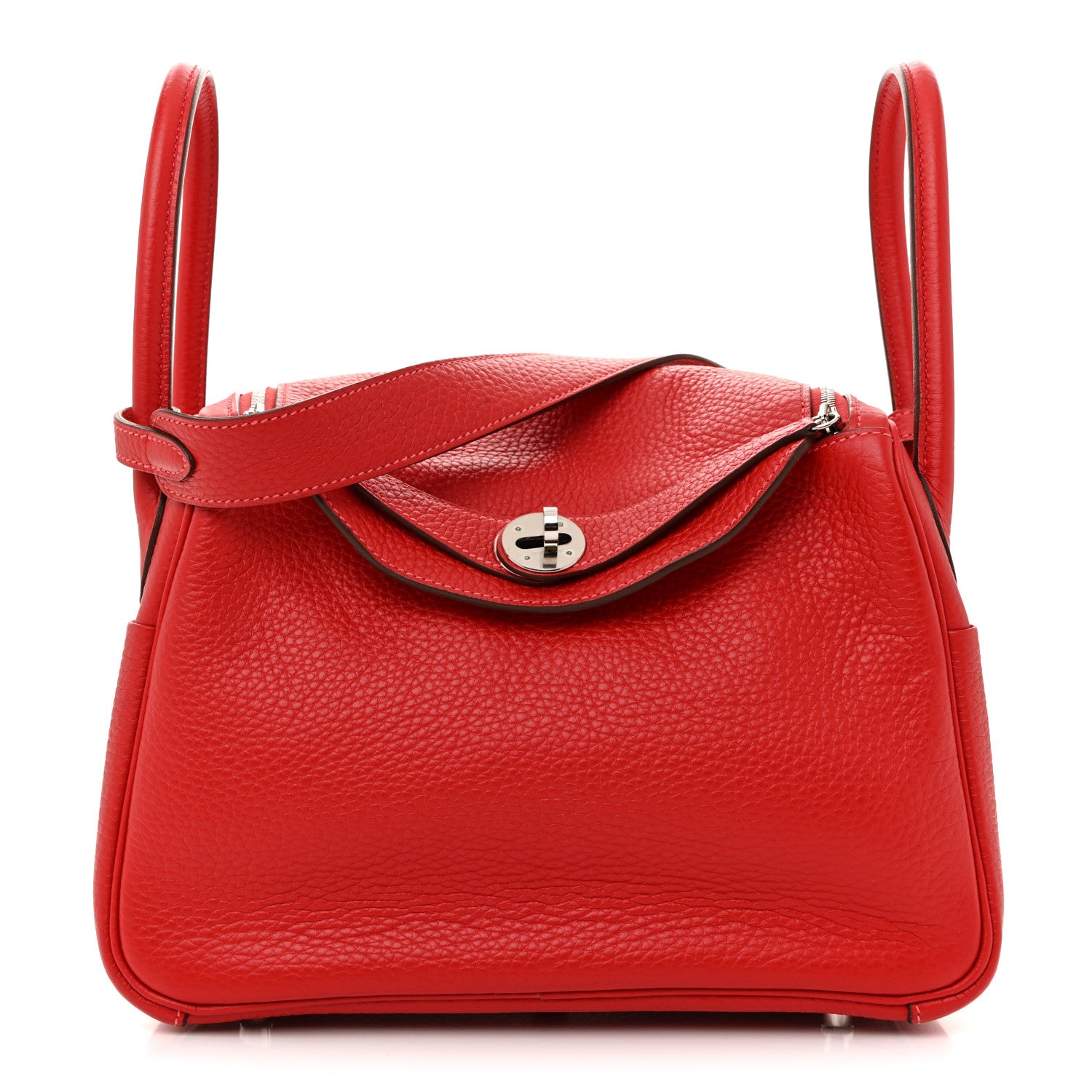 Hermes Taurillon Clemence Verso Lindy 26 Rouge Casaque Bougainvillea 1 of 14