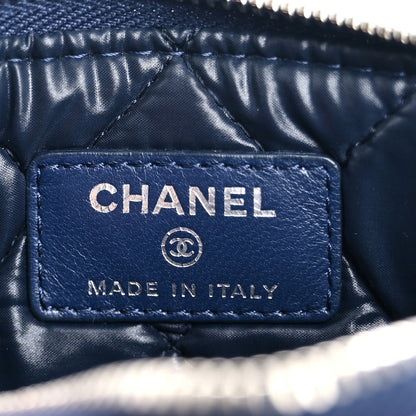 Chanel Lambskin Quilted Small Cosmetic Case Navy 6 of 12