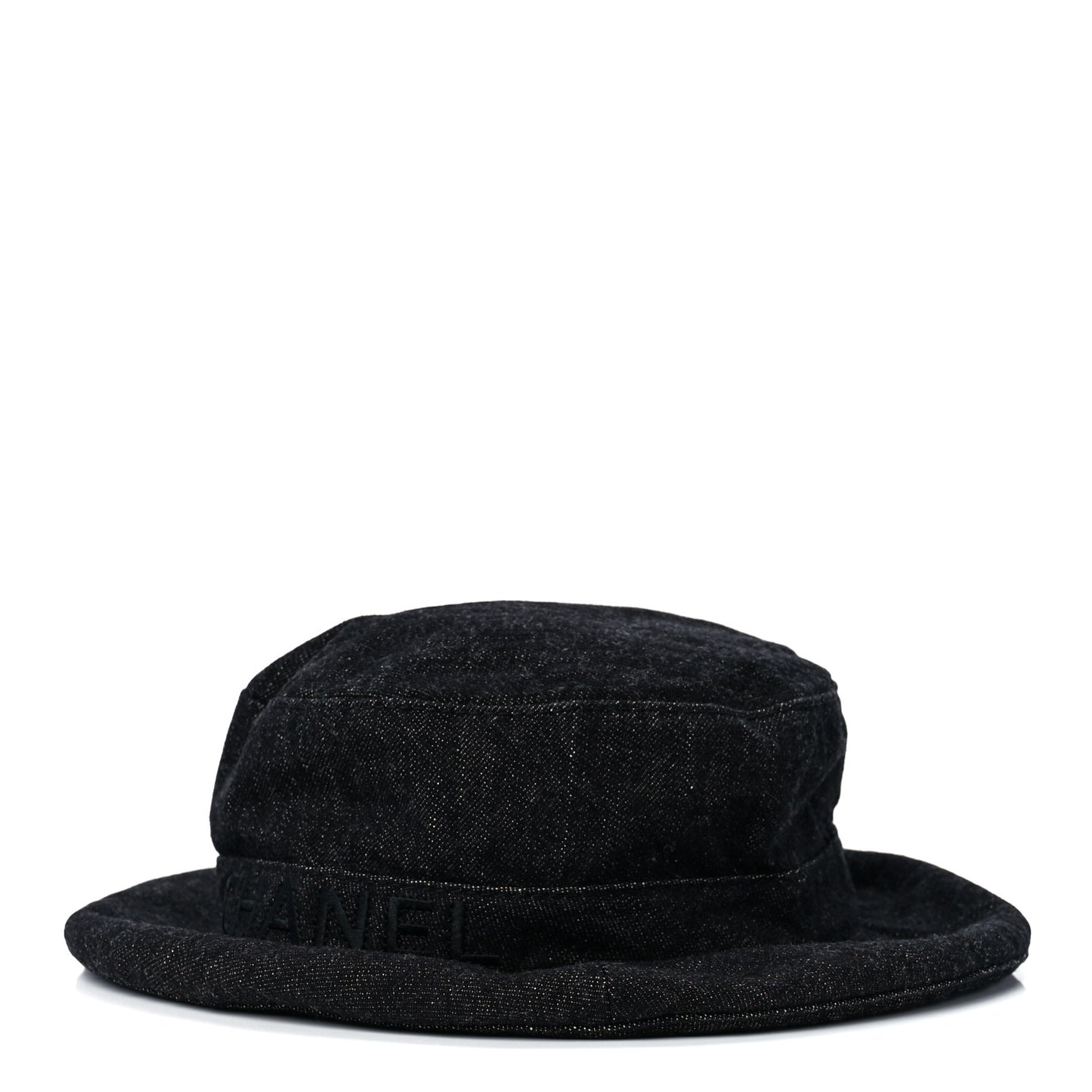 Denim Logo Bucket Hat S Black