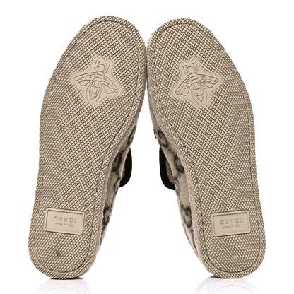 Gucci Covered Wool GG Monogram Womens Fria Horsebit Loafers 36 Beige Ebony Black Butterscotch 4 of 4