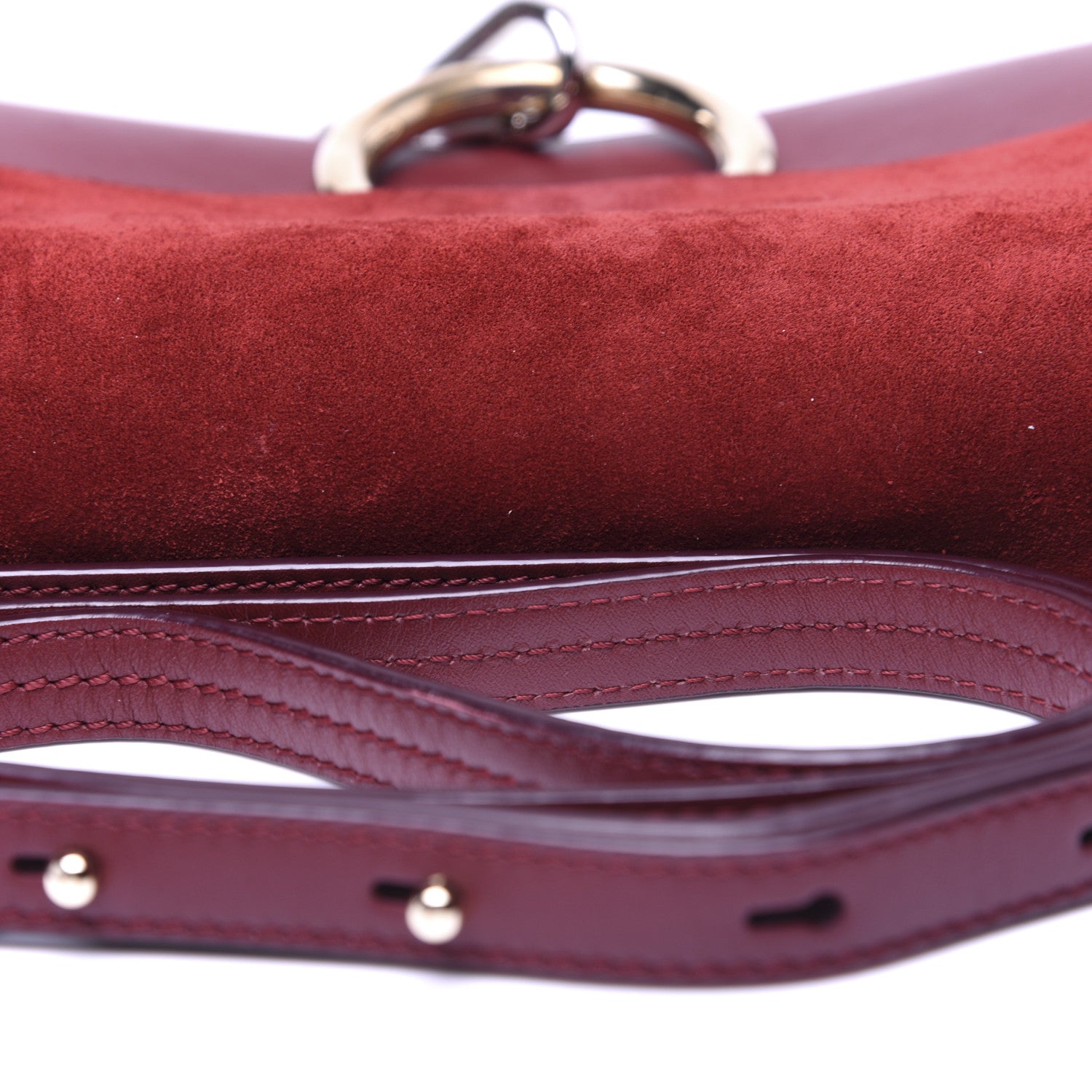 Chloe Suede Calfskin Small Faye Shoulder Bag Plum Purple 14 of 14