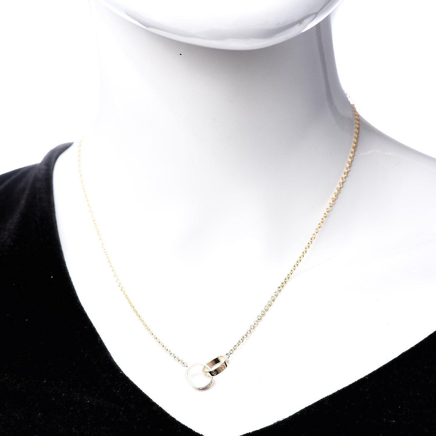 18K Yellow Gold Interlocking LOVE Necklace