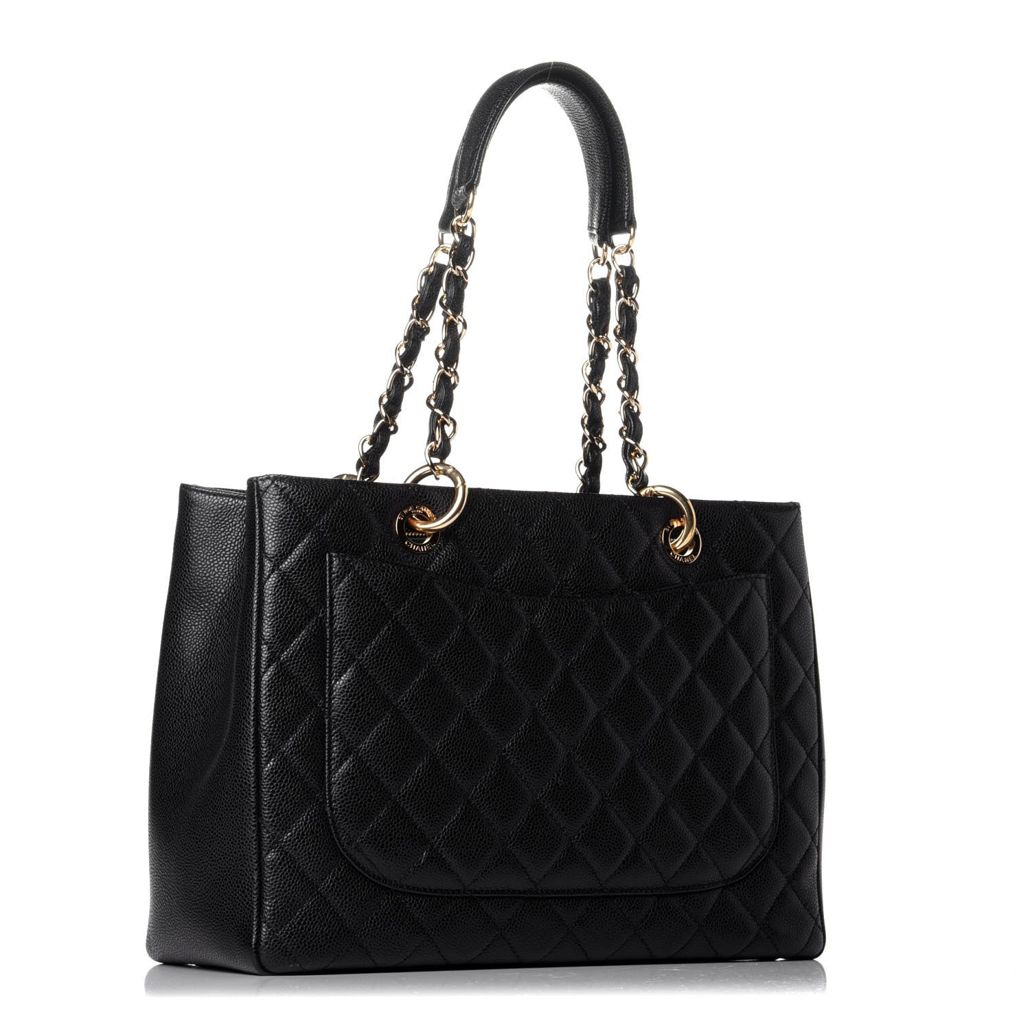 Chanel Caviar Quilted Grand Shopping Tote GST Black 3 of 9