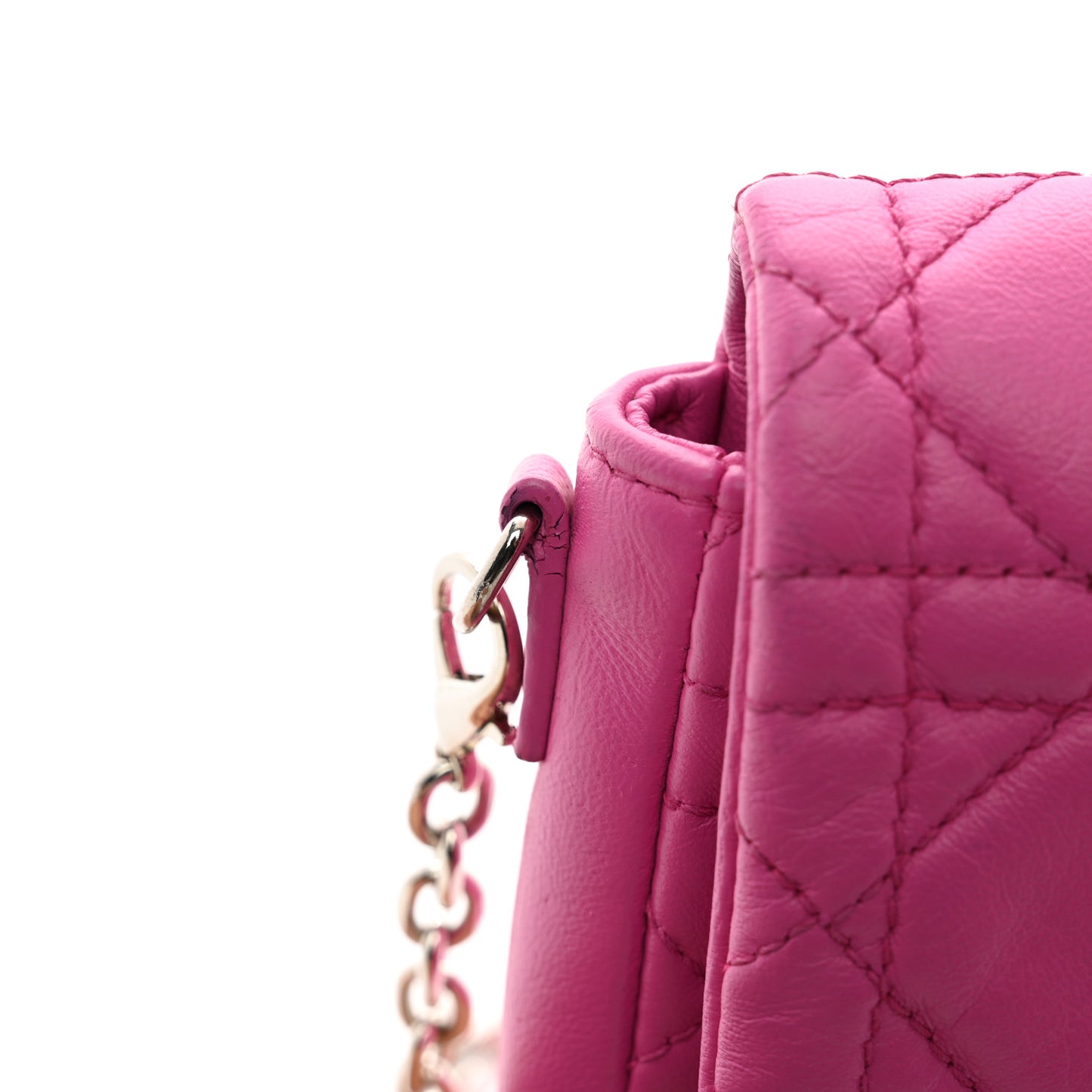 Lambskin Cannage Miss Dior Promenade Pouch Fuchsia