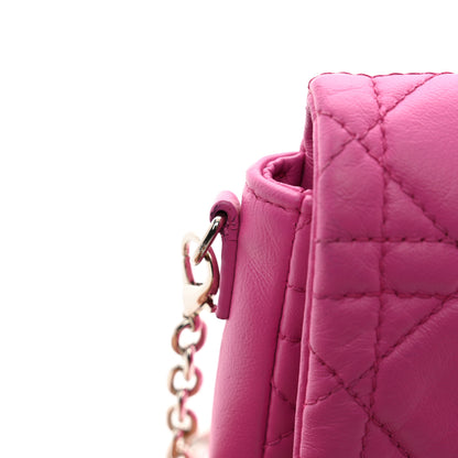 Christian Dior Lambskin Cannage Miss Dior Promenade Pouch Fuchsia 11 of 11