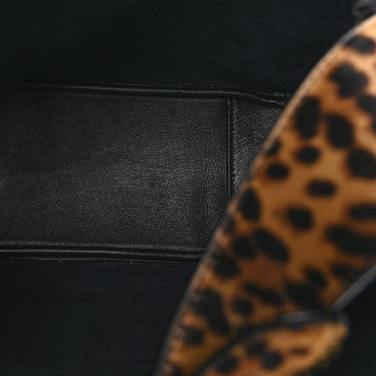 Saint Laurent Pony Hair Calfskin Leopard Print Small Le 5 A 7 Soft Hobo 6 of 12