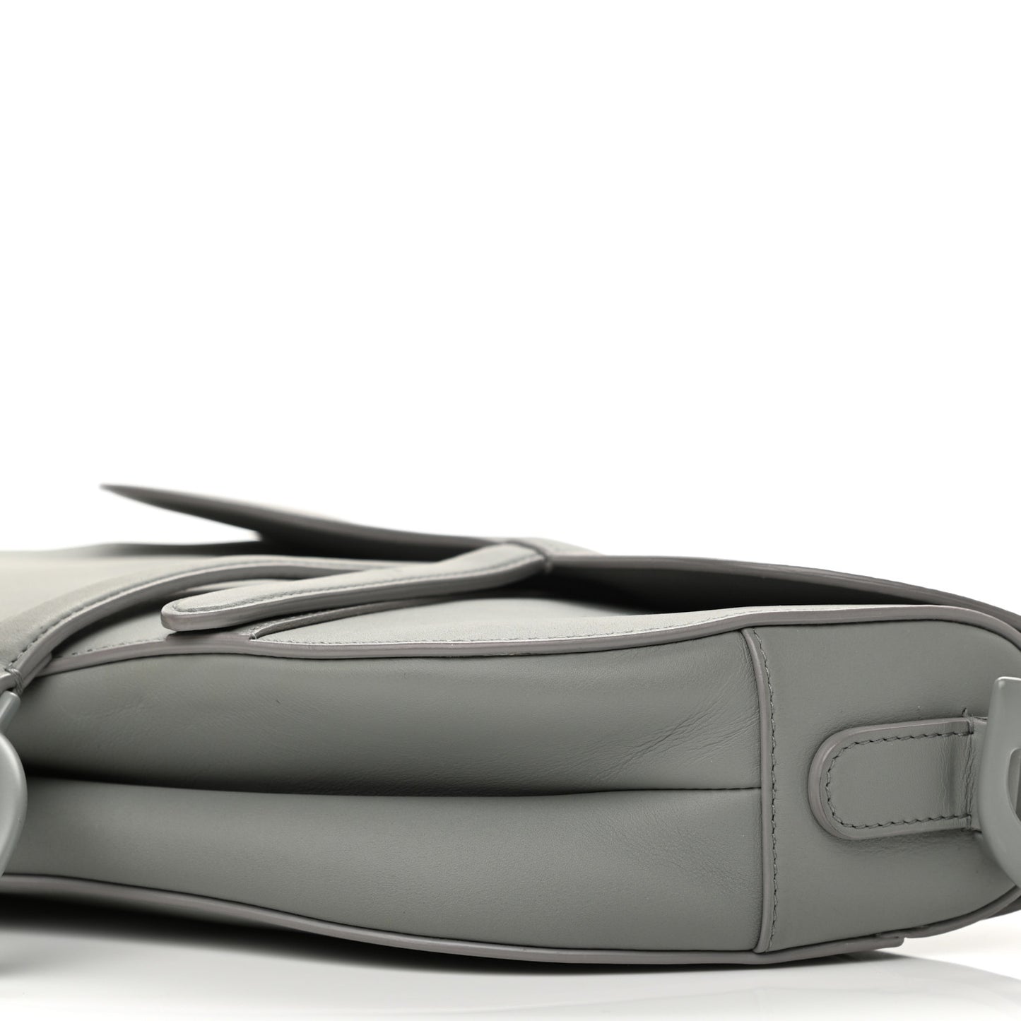 Ultra Matte Calfskin Saddle Bag Grey