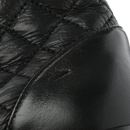 Chanel Shiny Goatskin Calfskin Quilted Lace Up Combat Boots 38.5 Black 14 of 14