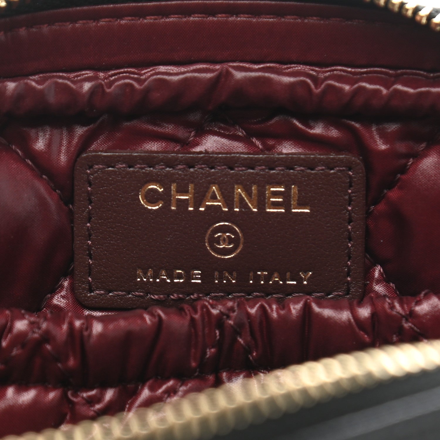 Chanel Caviar Quilted Small Curvy Pouch Cosmetic Case Black 6 of 7