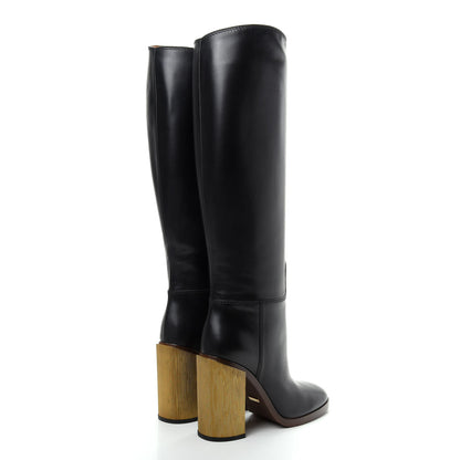 Gucci Calfskin Knee High Lifford Boots 37 Black 4 of 9