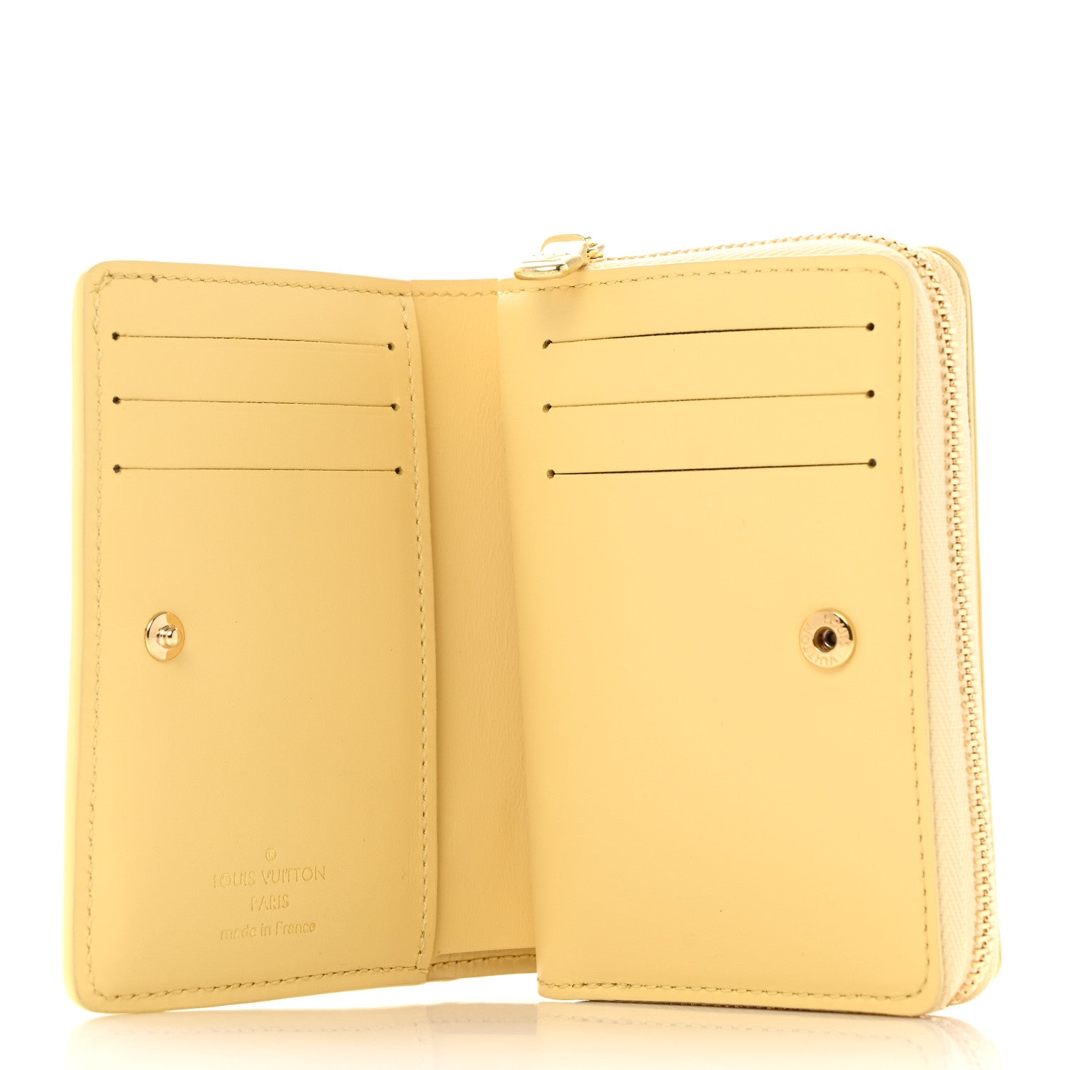 Louis Vuitton Calfskin Nanogram Embossed Lou Wallet Jaune 5 of 7