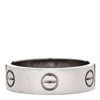Cartier 18K White Gold 5.5mm LOVE Ring 59 8.75 1 of 4