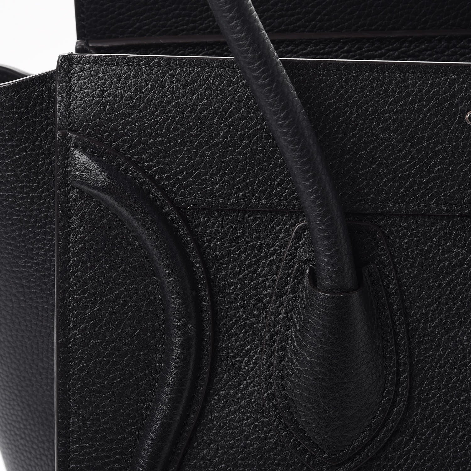 Celine Drummed Calfskin Micro Luggage Black 13 of 13