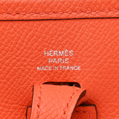 Hermes Epsom Amazone Evelyne TPM Orange Poppy Bleu Zanzibar 6 of 12