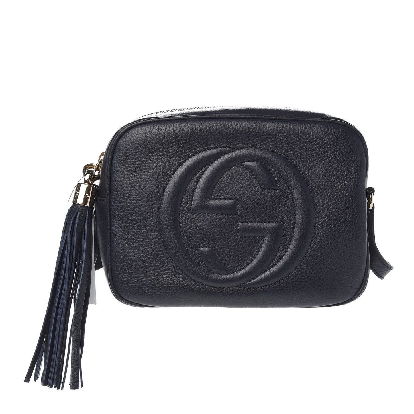 Pebbled Calfskin Small Soho Disco Bag Blue